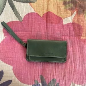 Portland Leather Lily Wristlet in eucalyptus NEW